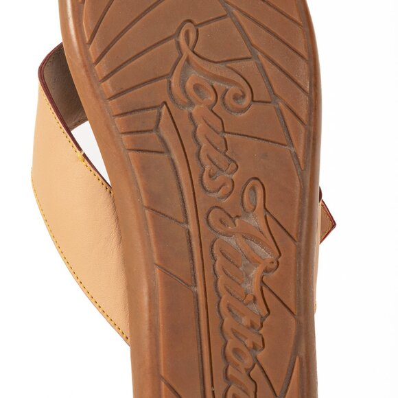 Louis Vuitton Natural Buckled-Leather & Monogram Denim Thong Sandals - Picture 6 of 11